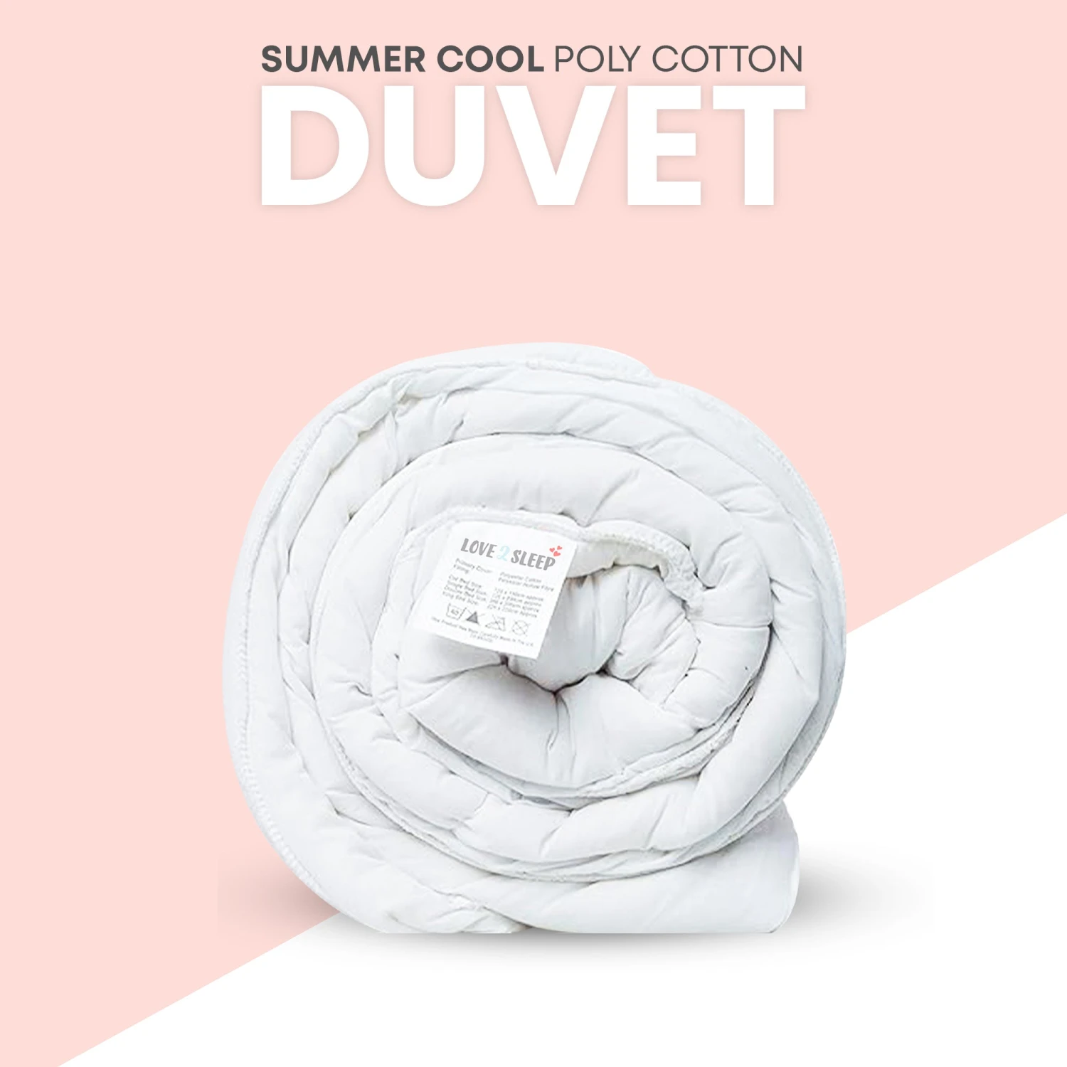Premium Poly Cotton Anti Allergy Duvet - Light Cool 4.5 TOG(Ultra Light Cool Summer Duvet Anti Allergy Quilt 4 5 Tog Poly Cotton) 4 Premium Poly Cotton Anti Allergy Duvet - Light Cool 4.5 TOG(Ultra Light Cool Summer Duvet Anti Allergy Quilt 4 5 Tog Poly Cotton) - Image 2