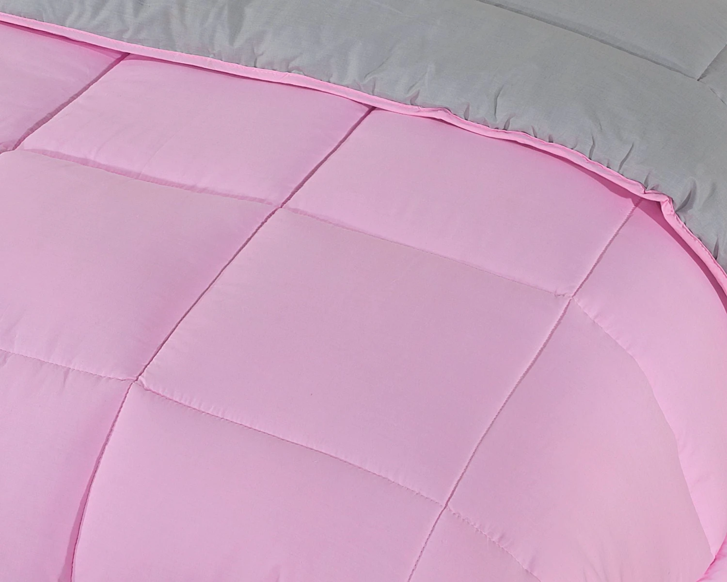 7.5 Tog Box Stitching Reversible Coverless Polycotton Duvet – Pink And Grey(7 5 Tog Box Stitching Reversible Coverless Polycotton Duvet Pink And Grey) 5 7.5 Tog Box Stitching Reversible Coverless Polycotton Duvet – Pink And Grey(7 5 Tog Box Stitching Reversible Coverless Polycotton Duvet Pink And Grey) - Image 3