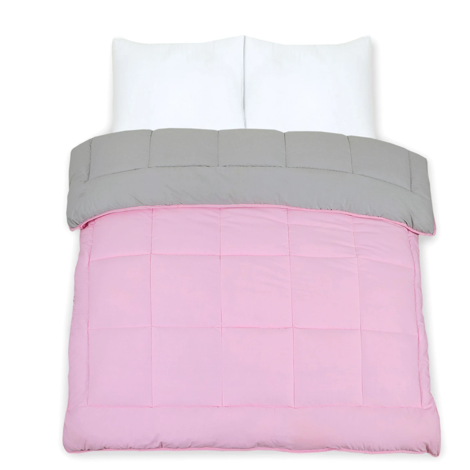 7.5 Tog Box Stitching Reversible Coverless Polycotton Duvet – Pink And Grey(7 5 Tog Box Stitching Reversible Coverless Polycotton Duvet Pink And Grey) 7 7.5 Tog Box Stitching Reversible Coverless Polycotton Duvet – Pink And Grey(7 5 Tog Box Stitching Reversible Coverless Polycotton Duvet Pink And Grey) - Image 5