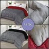 7.5 Tog Box Stitching Reversible Waffle Coverless Polycotton Duvet(Reversible Waffle Coverless Duvet 7 5 Tog)