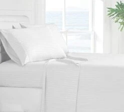 Egyptian Cotton Flat Sheet : Satin Stripe(Egyptian Cotton Flat Sheet Satin Stripe)