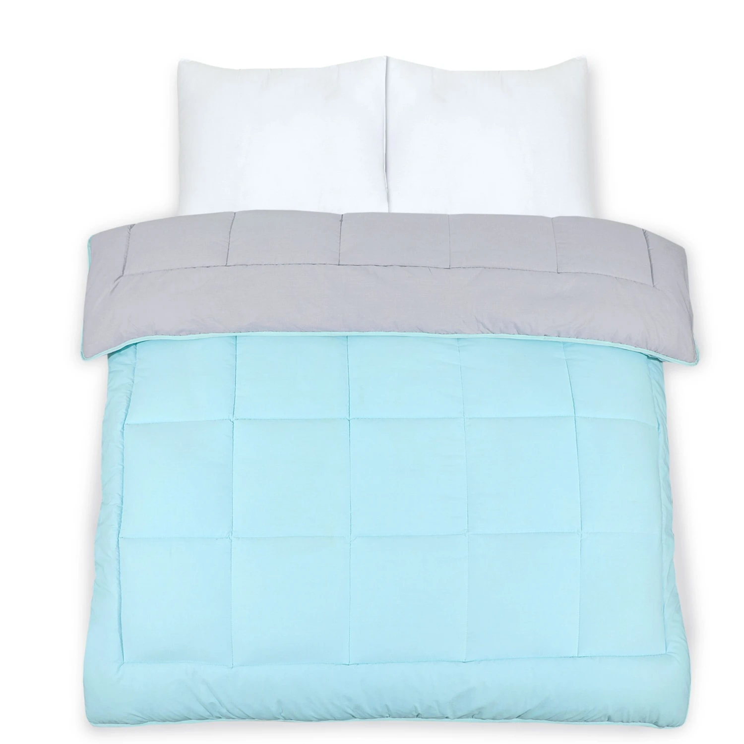 13.5 Tog Box Stitching Reversible Coverless Polycotton Duvet – Teal And Grey(13 5 Tog Box Stitching Reversible Coverless Polycotton Duvet Teal And Grey) 7 13.5 Tog Box Stitching Reversible Coverless Polycotton Duvet – Teal And Grey(13 5 Tog Box Stitching Reversible Coverless Polycotton Duvet Teal And Grey) - Image 5