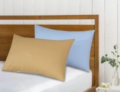 Reversible Poly Cotton Housewife Pillowcases (Pair) - Sand & Sky Blue(Reversible Poly Cotton Housewife Pillowcases Pair Sand) 8 Reversible Poly Cotton Housewife Pillowcases (Pair) - Sand & Sky Blue(Reversible Poly Cotton Housewife Pillowcases Pair Sand) -Bedding Discount Store 5646d247 36c9 43b3 9ef6 a4481108fc0c