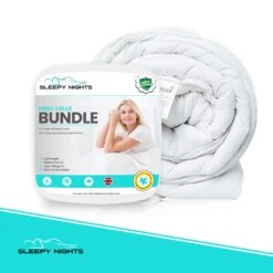 4.5 Tog Ultimate Value Bundle - Super Spring Poly Cotton Duvet Quilt With 2 Ultra Bounce Pillows(4 5 Tog Ultimate Value Bundle Super Spring Poly Cotton Duvet Quilt With 2 Ultra Bounce Pillows)