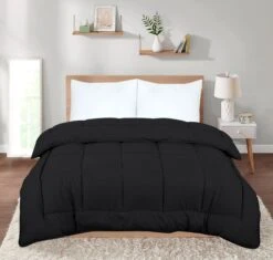 Heavyweight Ultra Bounce Coverless 13.5 Tog Warm Duvet – Black(Heavyweight Ultra Bounce13 5 Tog Warm Duvet Black)