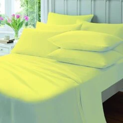 Poly Cotton Valance Sheet : Lemon(Poly Cotton Valance Sheet Lemon)