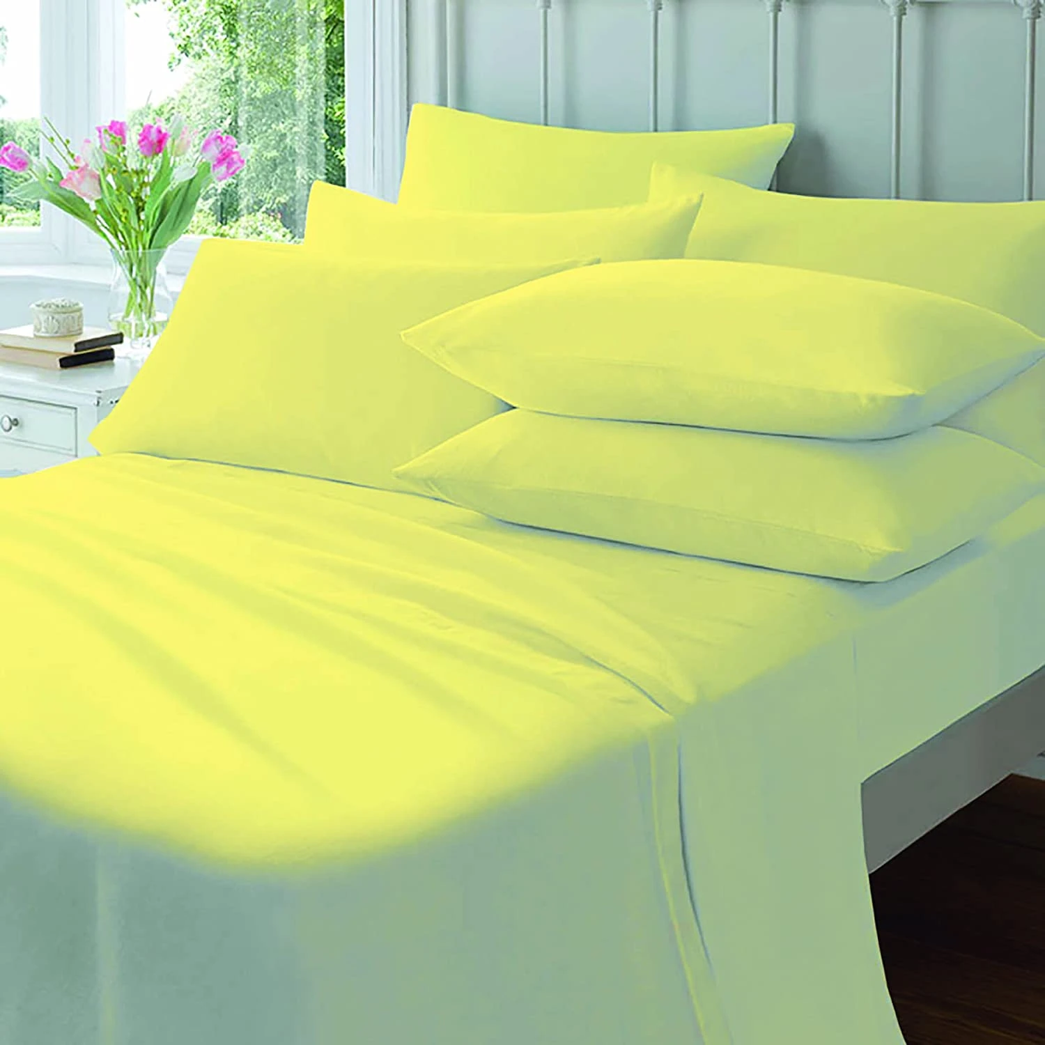 Poly Cotton Valance Sheet : Lemon(Poly Cotton Valance Sheet Lemon) 3 Poly Cotton Valance Sheet : Lemon(Poly Cotton Valance Sheet Lemon)