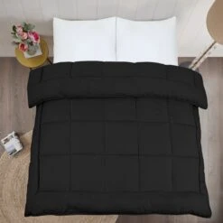 Heavyweight Ultra Bounce Coverless 13.5 Tog Warm Duvet – Black(Heavyweight Ultra Bounce13 5 Tog Warm Duvet Black) -Bedding Discount Store 74