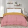 7.5 Tog Box Stitching Reversible Coverless Polycotton Duvet – Mustard & Pink(7 5 Tog Box Stitching Reversible Coverless Polycotton Duvet Mustard Pink) -Bedding Discount Store 91 a54eb5c8 d746 4161 8f6d c83bcc6b7169