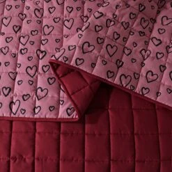 Quilted 4.5 Tog Reversible Coverless Printed Duvet Quilt - Hearts(Quilted 4 5 Tog Reversible Coverless Printed Duvet Quilt Hearts) 12 Quilted 4.5 Tog Reversible Coverless Printed Duvet Quilt - Hearts(Quilted 4 5 Tog Reversible Coverless Printed Duvet Quilt Hearts) -Bedding Discount Store 98A0244res