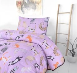 Kids Coverless Printed 7.5 Tog Washable Quilt With Pillow Set 120 X 150 Cm – Cats Party(Kids Coverless Printed 7 5 Tog Washable Quilt With Pillow Set 120 X 150 Cm Cats Party) -Bedding Discount Store 98A4492f