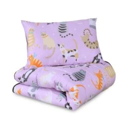 Kids Coverless Printed 7.5 Tog Washable Quilt With Pillow Set 120 X 150 Cm – Cats Party(Kids Coverless Printed 7 5 Tog Washable Quilt With Pillow Set 120 X 150 Cm Cats Party) -Bedding Discount Store 98A4500f