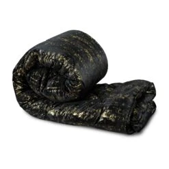 Glamour Coverless Crushed Velvet Quilted Duvet Black Gold(Glamour Coverless Crushed Velvet Quilted Duvet Black Gold Double) -Bedding Discount Store 98A4545f