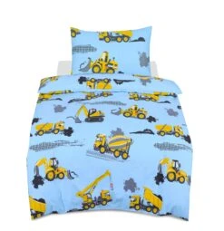 Junior Cot Bed Duvet Cover And Pillow Set- Cotton Rich 120 X 150 Cm – Building Site(Junior Cot Bed Duvet Cover And Pillow Set Cotton Rich 120 X 150 Cm Building Site) -Bedding Discount Store 98A4865fw