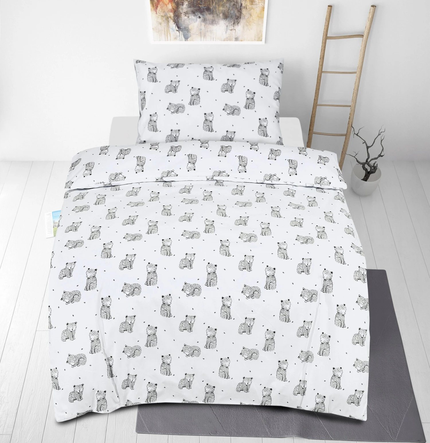 Junior Cot Bed Duvet Cover And Pillow Set- Cotton Rich 120 X 150 Cm – Sleepy Bear(Junior Cot Bed Duvet Cover And Pillow Set Cotton Rich 120 X 150 Cm Sleepy Bear) 3 Junior Cot Bed Duvet Cover And Pillow Set- Cotton Rich 120 X 150 Cm – Sleepy Bear(Junior Cot Bed Duvet Cover And Pillow Set Cotton Rich 120 X 150 Cm Sleepy Bear)