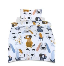 Junior Cot Bed Duvet Cover And Pillow Set- Cotton Rich 120 X 150 Cm – Funky Dogs(Junior Cot Bed Duvet Cover And Pillow Set Cotton Rich 120 X 150 Cm Funky Dogs) -Bedding Discount Store 98A4875fw