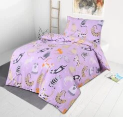 Junior Cot Bed Duvet Cover And Pillow Set- Cotton Rich 120 X 150 Cm – Cats Party(Junior Cot Bed Duvet Cover And Pillow Set Cotton Rich 120 X 150 Cm Cats Party) -Bedding Discount Store 98A4882f