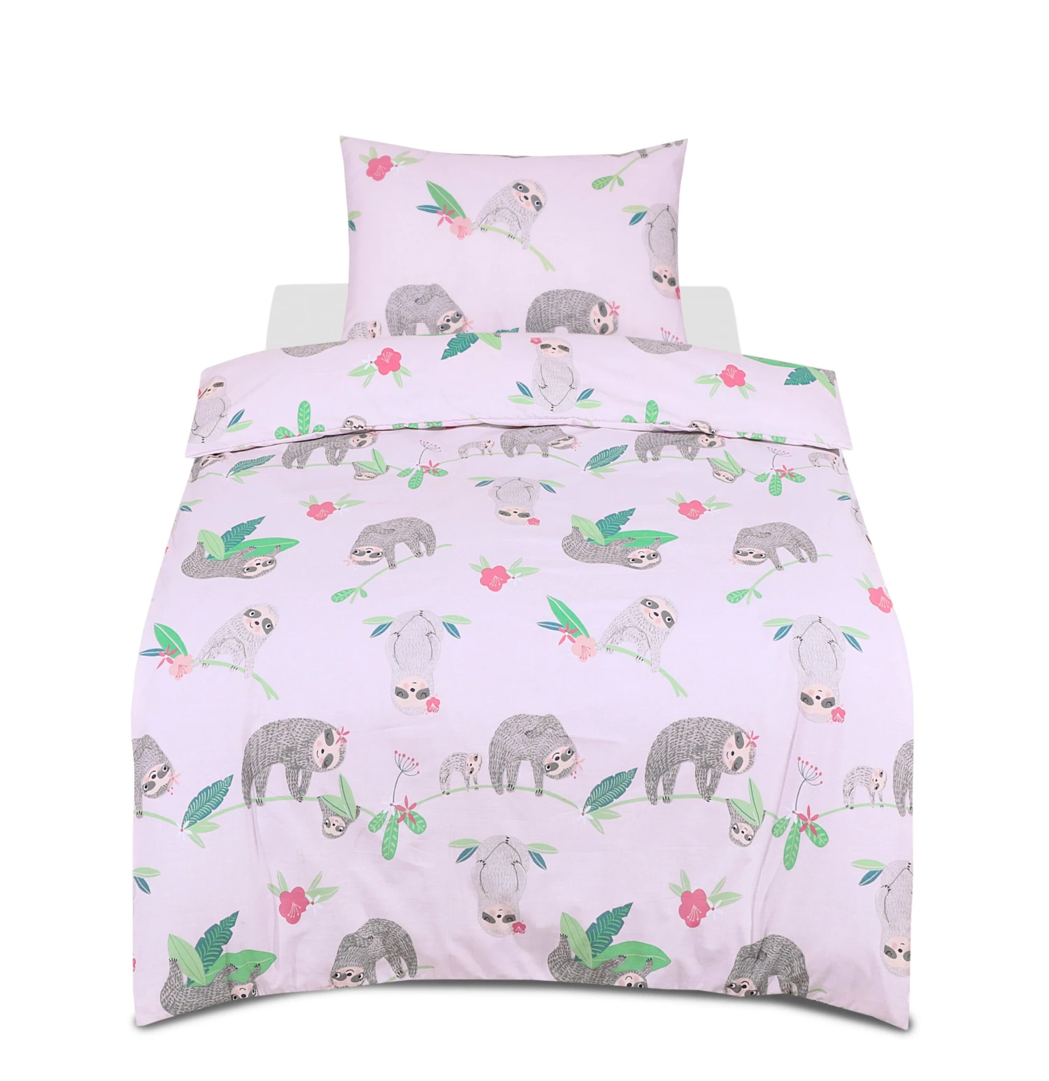 Junior Cot Bed Duvet Cover And Pillow Set- Cotton Rich 120 X 150 Cm – Sloths(Junior Cot Bed Duvet Cover And Pillow Set Cotton Rich 120 X 150 Cm Sloths) 5 Junior Cot Bed Duvet Cover And Pillow Set- Cotton Rich 120 X 150 Cm – Sloths(Junior Cot Bed Duvet Cover And Pillow Set Cotton Rich 120 X 150 Cm Sloths) - Image 3