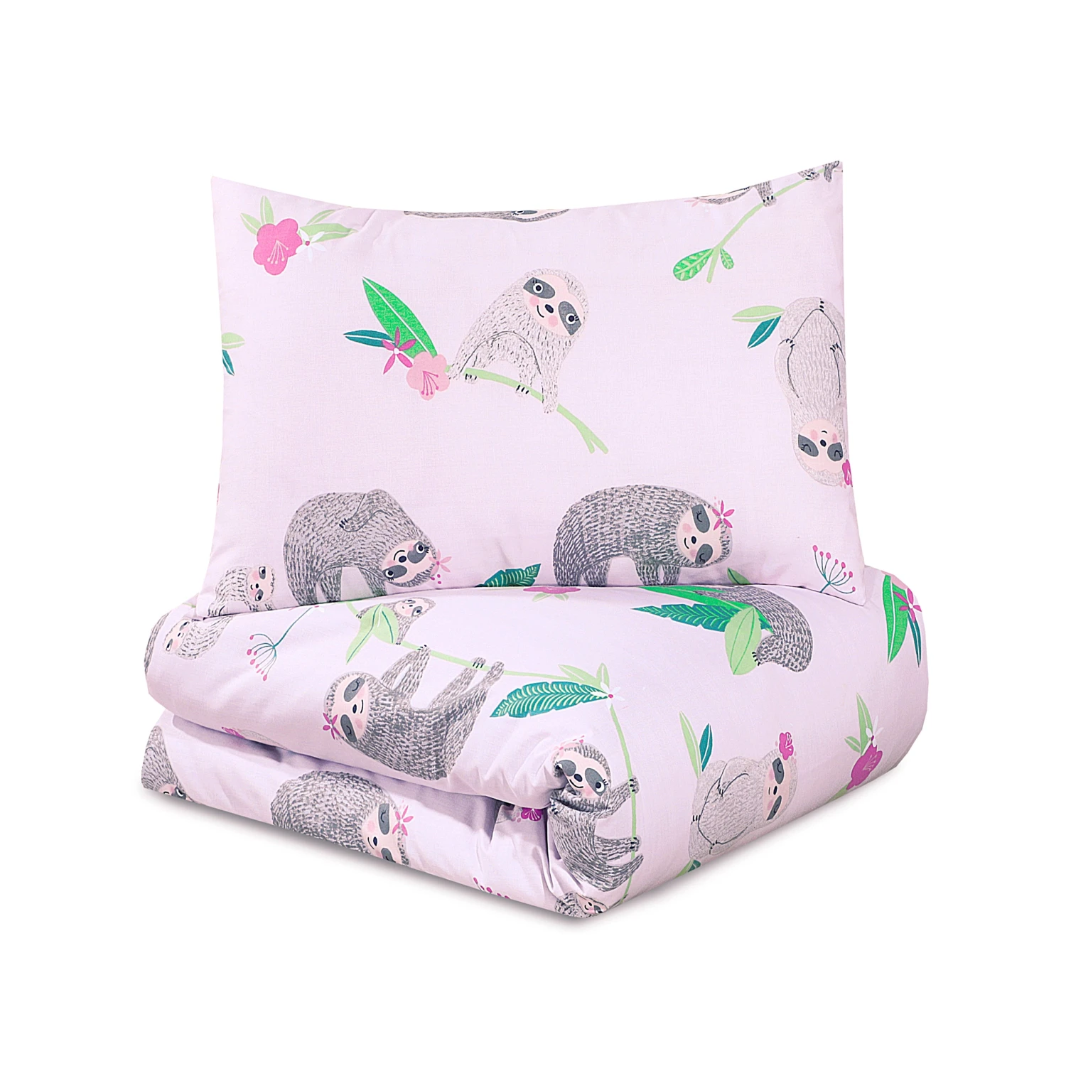 Junior Cot Bed Duvet Cover And Pillow Set- Cotton Rich 120 X 150 Cm – Sloths(Junior Cot Bed Duvet Cover And Pillow Set Cotton Rich 120 X 150 Cm Sloths) 6 Junior Cot Bed Duvet Cover And Pillow Set- Cotton Rich 120 X 150 Cm – Sloths(Junior Cot Bed Duvet Cover And Pillow Set Cotton Rich 120 X 150 Cm Sloths) - Image 4