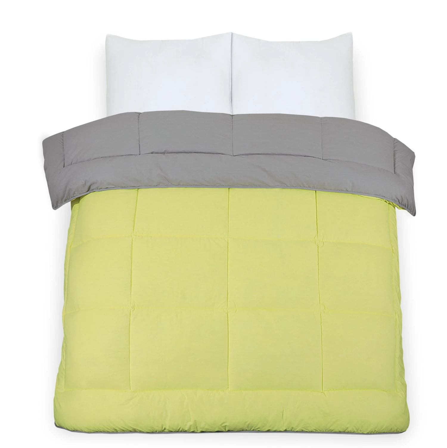 Box Stitching Reversible Coverless Polycotton Duvet – Lemon & Grey(Copy Of Box Stitching Reversible Coverless Polycotton Duvet Lemon Grey) 6 Box Stitching Reversible Coverless Polycotton Duvet – Lemon & Grey(Copy Of Box Stitching Reversible Coverless Polycotton Duvet Lemon Grey) - Image 4