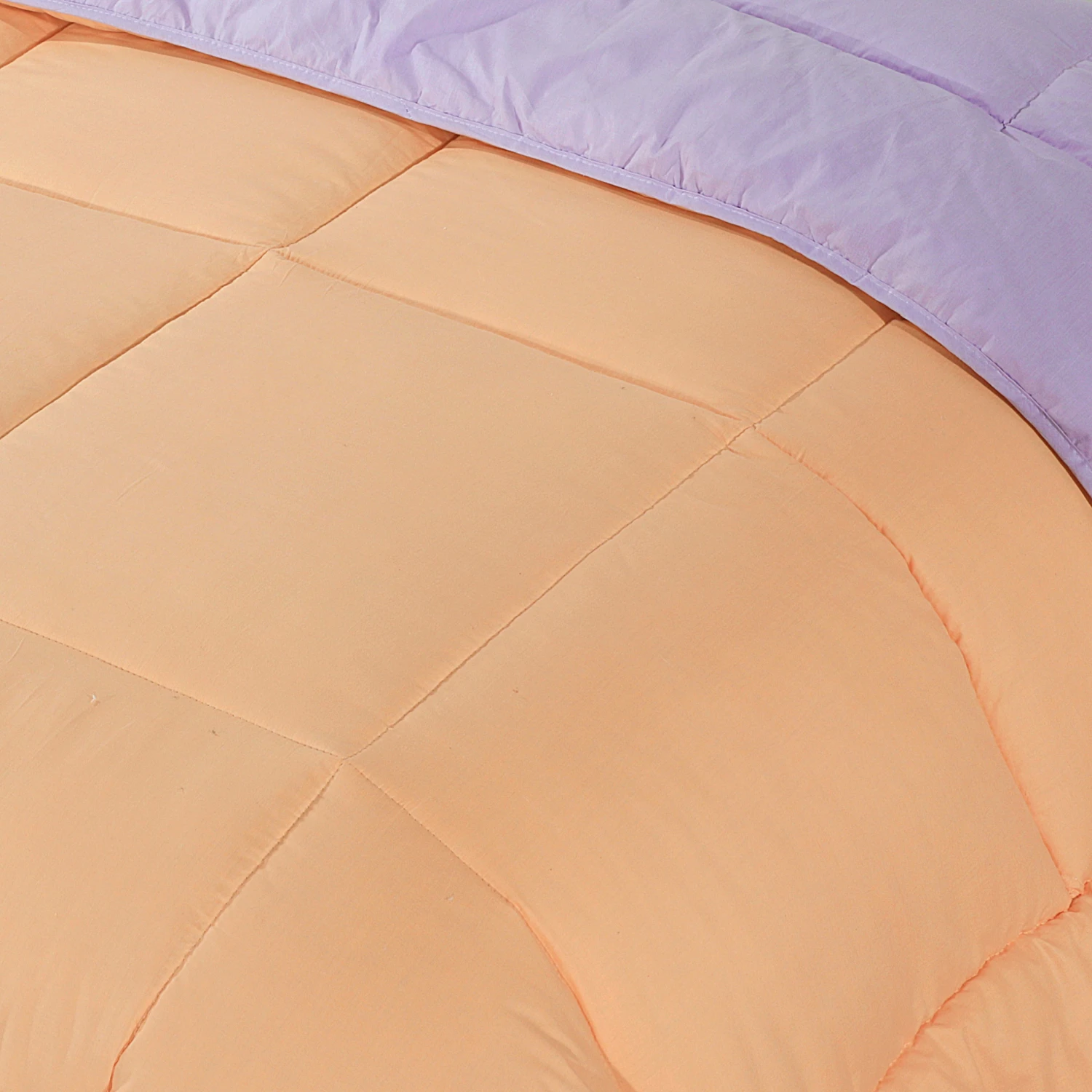 Box Stitching Reversible Coverless Polycotton Duvet – Peach & Lilac(Box Stitching Reversible Coverless Polycotton Duvet Peach Lilac) 5 Box Stitching Reversible Coverless Polycotton Duvet – Peach & Lilac(Box Stitching Reversible Coverless Polycotton Duvet Peach Lilac) - Image 3
