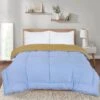 Box Stitching Reversible Coverless Polycotton Duvet – Sand & Sky Blue(Box Stitching Reversible Coverless Polycotton Duvet Sand Sky Blue) -Bedding Discount Store 98A5515f
