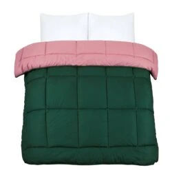 Box Stitching Reversible Coverless Polycotton Duvet – Bottle Green & Dusty Pink(Box Stitching Reversible Coverless Polycotton Duvet Bottle Green Dusty Pink) 12 Box Stitching Reversible Coverless Polycotton Duvet – Bottle Green & Dusty Pink(Box Stitching Reversible Coverless Polycotton Duvet Bottle Green Dusty Pink) -Bedding Discount Store 98A5529f