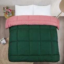Box Stitching Reversible Coverless Polycotton Duvet – Bottle Green & Dusty Pink(Box Stitching Reversible Coverless Polycotton Duvet Bottle Green Dusty Pink) 13 Box Stitching Reversible Coverless Polycotton Duvet – Bottle Green & Dusty Pink(Box Stitching Reversible Coverless Polycotton Duvet Bottle Green Dusty Pink) -Bedding Discount Store 98A5530f