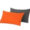 Reversible Poly Cotton Housewife Pillowcases (Pair) - Orange & Grey(Reversible Poly Cotton Housewife Pillowcases Pair Orange Grey) -Bedding Discount Store B4