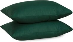 Cotton Pillowcases Pillow Cover Pair - Bottle Green(Cotton Pillowcases Pillow Cover Pair Bottle Green)