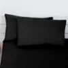 Cotton Pillowcases Pillow Cover Pair - Black(Cotton Pillowcases Pillow Cover Pair Black)