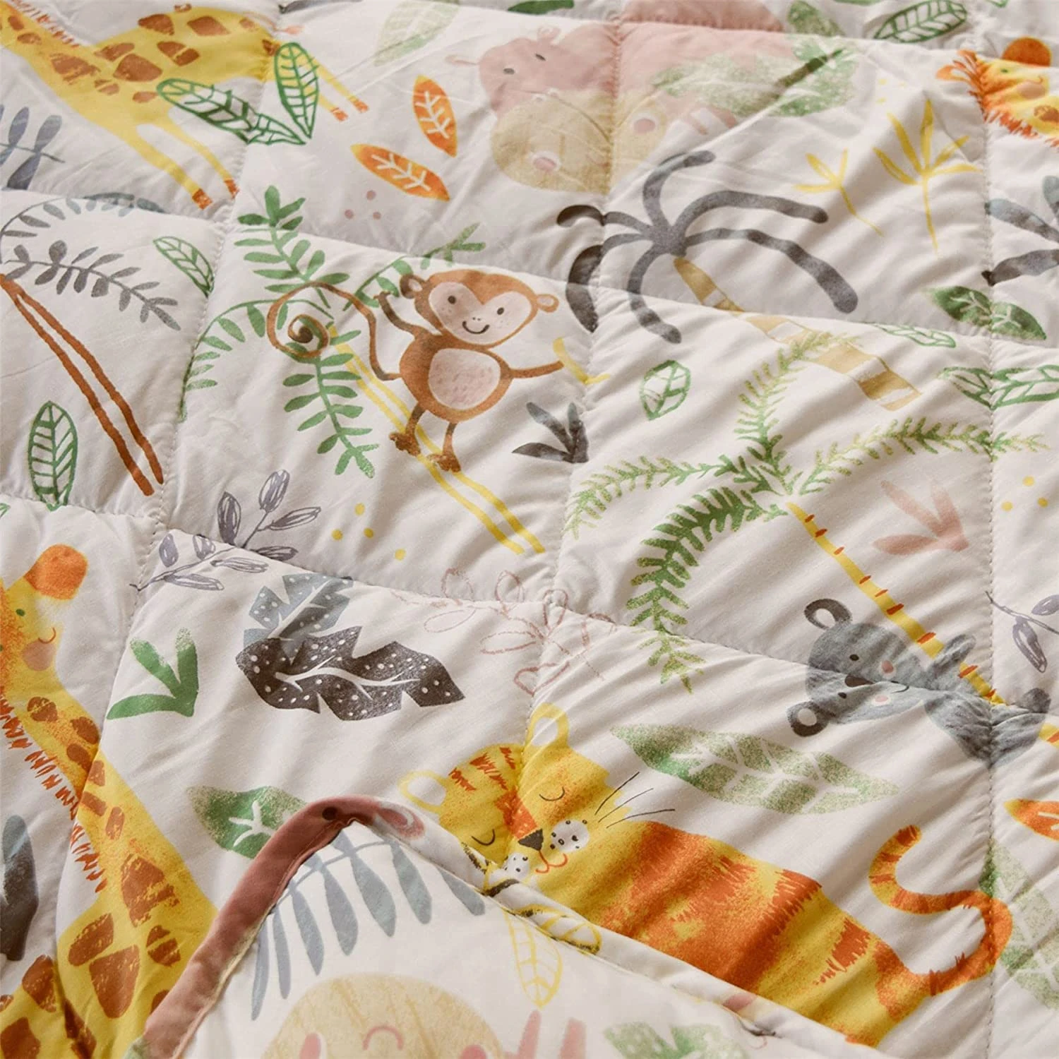 7.5 Tog Kids Coverless Printed Washable Quilt With Pillow Set (120 X 150 Cm) - Jungle Jamboree(7 5 Tog Kids Coverless Printed Washable Quilt With Pillow Set 120 X 150 Cm Jungle Jamboree) 5 7.5 Tog Kids Coverless Printed Washable Quilt With Pillow Set (120 X 150 Cm) - Jungle Jamboree(7 5 Tog Kids Coverless Printed Washable Quilt With Pillow Set 120 X 150 Cm Jungle Jamboree) - Image 3