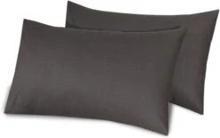 Cotton Pillowcases Pillow Cover Pair - Charcoal(Cotton Pillowcases Pillow Cover Pair Charcoal) -Bedding Discount Store Ch3