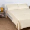 Egyptian Cotton Flat Sheet : Cream(Egyptian Cotton Flat Sheet Cream) -Bedding Discount Store DSC 1966