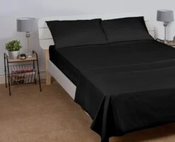 Egyptian Cotton Fitted Sheet Hotel Quality : Black(Egyptian Cotton Fitted Sheet Hotel Quality Black)
