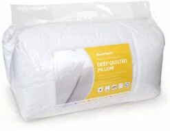 Extra Deep Quilted Pillows (Firm Deluxe W/ Hollow-fibre Filling)(Extra Deep Quilted Pillows Firm Deluxe W Hollow Fibre Filling Pack Of 2 Twin Pack) -Bedding Discount Store DeepQuiltedPillow2