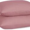 Cotton Pillowcases Pillow Cover Pair - Dusty Pink(Cotton Pillowcases Pillow Cover Pair Dusty Pink) 2 Cotton Pillowcases Pillow Cover Pair - Dusty Pink(Cotton Pillowcases Pillow Cover Pair Dusty Pink) -Bedding Discount Store DustyPink1