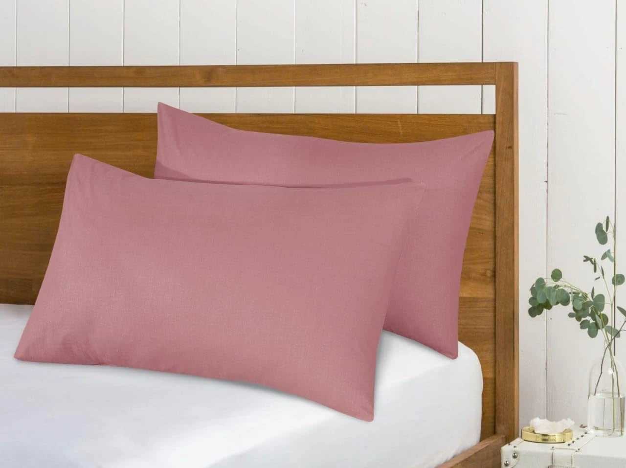 Cotton Pillowcases Pillow Cover Pair - Dusty Pink(Cotton Pillowcases Pillow Cover Pair Dusty Pink) 4 Cotton Pillowcases Pillow Cover Pair - Dusty Pink(Cotton Pillowcases Pillow Cover Pair Dusty Pink) - Image 2