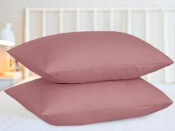 Cotton Pillowcases Pillow Cover Pair - Dusty Pink(Cotton Pillowcases Pillow Cover Pair Dusty Pink) 9 Cotton Pillowcases Pillow Cover Pair - Dusty Pink(Cotton Pillowcases Pillow Cover Pair Dusty Pink) -Bedding Discount Store DustyPink4