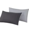 Reversible Poly Cotton Housewife Pillowcases (Pair) - Grey & Charcoal(Reversible Poly Cotton Housewife Pillowcases Pair Grey Charcoal) 2 Reversible Poly Cotton Housewife Pillowcases (Pair) - Grey & Charcoal(Reversible Poly Cotton Housewife Pillowcases Pair Grey Charcoal) -Bedding Discount Store H4
