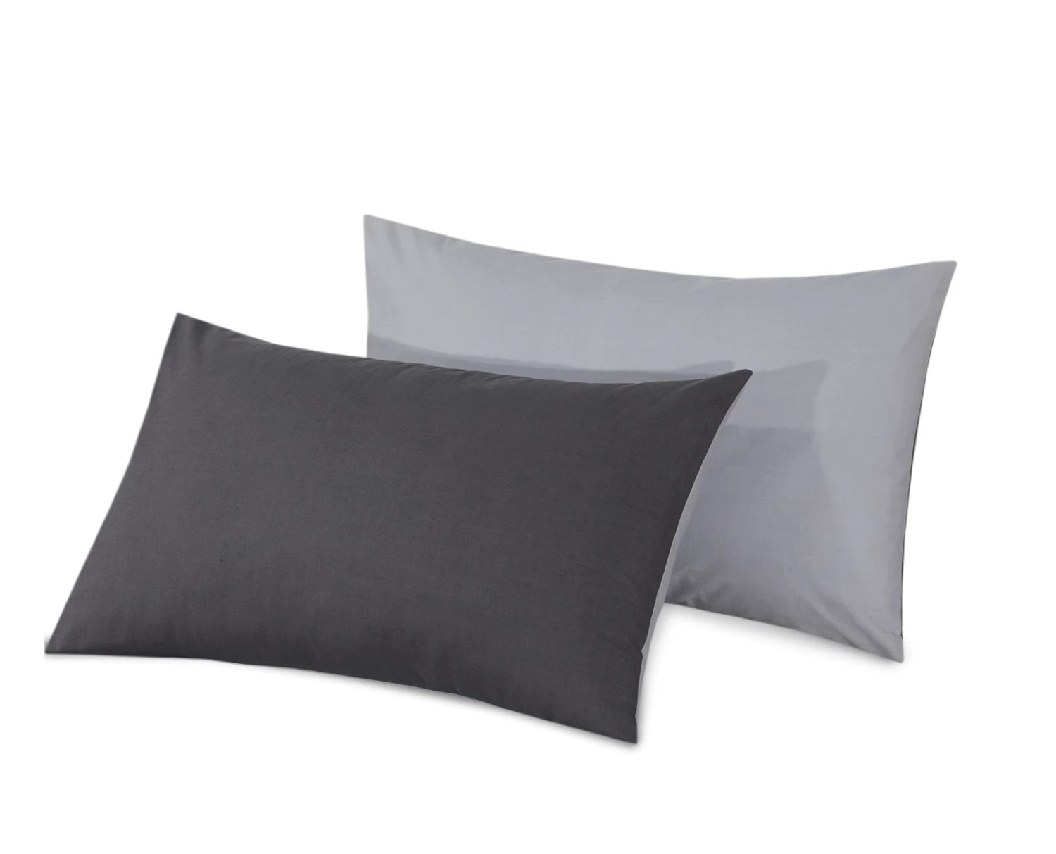 Reversible Poly Cotton Housewife Pillowcases (Pair) - Grey & Charcoal(Reversible Poly Cotton Housewife Pillowcases Pair Grey Charcoal) 3 Reversible Poly Cotton Housewife Pillowcases (Pair) - Grey & Charcoal(Reversible Poly Cotton Housewife Pillowcases Pair Grey Charcoal)