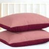 Reversible Poly Cotton Housewife Pillowcases (Pair) - Pink & Burgundy(Reversible Poly Cotton Housewife Pillowcases Pair Pink Burgundy) 1 Reversible Poly Cotton Housewife Pillowcases (Pair) - Pink & Burgundy(Reversible Poly Cotton Housewife Pillowcases Pair Pink Burgundy) -Bedding Discount Store I1