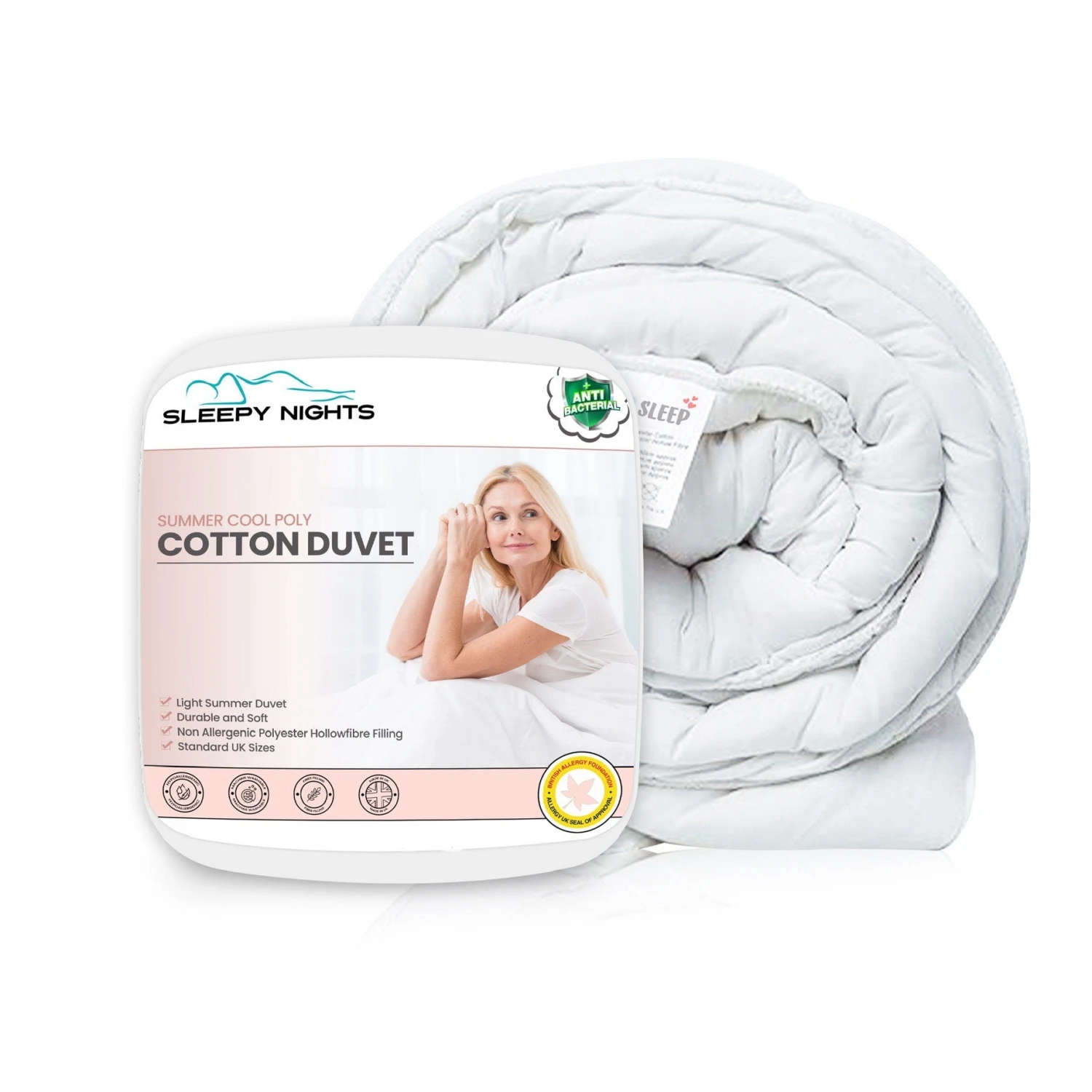 Premium Poly Cotton Anti Allergy Duvet - Light Cool 4.5 TOG(Ultra Light Cool Summer Duvet Anti Allergy Quilt 4 5 Tog Poly Cotton) 9 Premium Poly Cotton Anti Allergy Duvet - Light Cool 4.5 TOG(Ultra Light Cool Summer Duvet Anti Allergy Quilt 4 5 Tog Poly Cotton) - Image 7