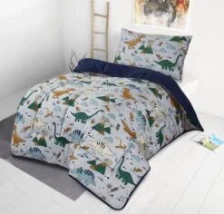 Kids Coverless Printed 7.5 Tog Washable Quilt With Pillow Set 120 X 150 Cm – Jurassic World(Kids Coverless Printed 7 5 Tog Washable Quilt With Pillow Set 120 X 150 Cm Jurassic World) -Bedding Discount Store JurassicWorld