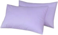 Cotton Pillowcases Pillow Cover Pair - Lilac(Cotton Pillowcases Pillow Cover Pair Lilac) -Bedding Discount Store Lilac4
