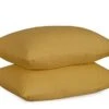 Cotton Pillowcases Pillow Cover Pair - Mustard(Cotton Pillowcases Pillow Cover Pair Mustard) -Bedding Discount Store Mustard