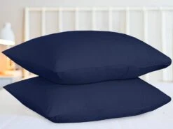 Cotton Pillowcases Pillow Cover Pair - Navy Blue(Cotton Pillowcases Pillow Cover Pair Navy Blue) 7 Cotton Pillowcases Pillow Cover Pair - Navy Blue(Cotton Pillowcases Pillow Cover Pair Navy Blue) -Bedding Discount Store NB1