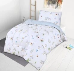 Kids Coverless Printed 7.5 Tog Washable Quilt With Pillow Set 120 X 150 Cm – Penguin(Kids Coverless Printed 7 5 Tog Washable Quilt With Pillow Set 120 X 150 Cm Penguin) -Bedding Discount Store Penguin