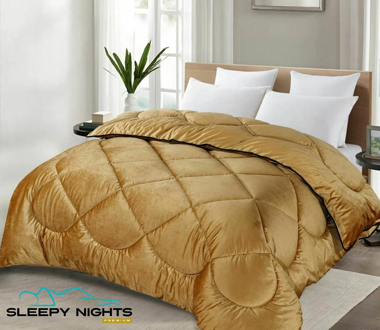 Glamour Opulent Coverless Velvet Duvet Heavy 13.5 Tog Black Gold(Glamour Opulent Coverless Velvet Duvet Heavy 13 5 Tog Black Gold) 5 Glamour Opulent Coverless Velvet Duvet Heavy 13.5 Tog Black Gold(Glamour Opulent Coverless Velvet Duvet Heavy 13 5 Tog Black Gold) - Image 3