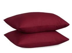 Cotton Pillowcases Pillow Cover Pair - Burgundy(Cotton Pillowcases Pillow Cover Pair Burgundy)